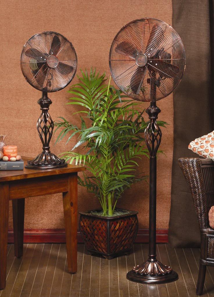 DBF0503 DBF0502 Prestige Table Top Fans and Prestige Floor Fans by Deco